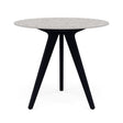 Manutti Torsa Table ø100cm M 90h Hauteur: 90cm Teak nero Céramique Fossil 12mm (5K53) 