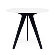 Manutti Torsa Table ø100cm M 90h Hauteur: 90cm Teak nero Céramique Marble White 12mm (5K58) 