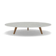 Manutti Torsa Table ø125cm A 25h Hauteur: 25cm Teak natural Céramique Concrete 12mm (5K68) 