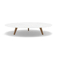 Manutti Torsa Table ø125cm A 25h Hauteur: 25cm Teak natural Céramique Marble White 12mm (5K58) 