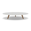Manutti Torsa Table ø125cm A 25h Hauteur: 25cm Teak natural Céramique Perla 12mm (5K66) 