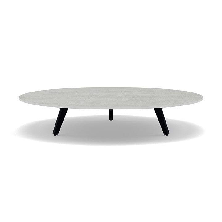 Manutti Torsa Table ø125cm A 25h Hauteur: 25cm Teak nero Céramique Concrete 12mm (5K68) 