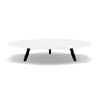 Manutti Torsa Table ø125cm A 25h Hauteur: 25cm Teak nero Céramique Marble White 12mm (5K58) 