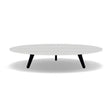 Manutti Torsa Table ø125cm A 25h Hauteur: 25cm Teak nero Céramique Perla 12mm (5K66) 