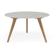 Manutti Torsa Table ø125cm D 75h Hauteur: 75cm Teak natural Céramique Concrete 12mm (5K68) 