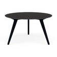 Manutti Torsa Table ø125cm D 75h Hauteur: 75cm Teak nero Céramique Basalt Black 12mm (5K67) 
