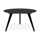 Manutti Torsa Table ø125cm D 75h Hauteur: 75cm Teak nero Céramique Basalt Black 12mm (5K67) 