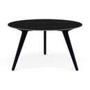 Manutti Torsa Table ø125cm D 75h Hauteur: 75cm Teak nero Céramique Marble Black 12mm (5K59) 