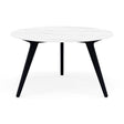 Manutti Torsa Table ø125cm D 75h Hauteur: 75cm Teak nero Céramique Marble White 12mm (5K58) 