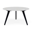 Manutti Torsa Table ø125cm D 75h Hauteur: 75cm Teak nero Céramique Perla 12mm (5K66) 