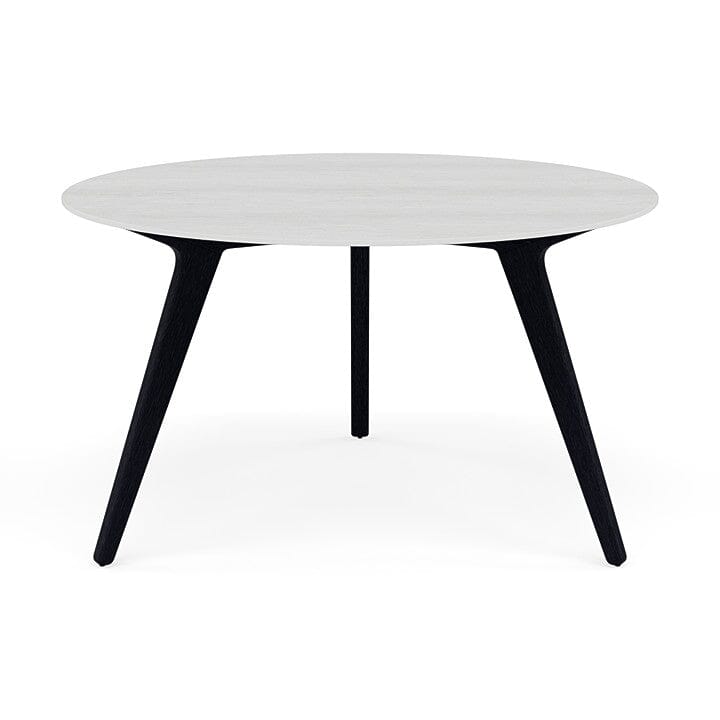 Manutti Torsa Table ø125cm D 75h Hauteur: 75cm Teak nero Céramique Perla 12mm (5K66) 