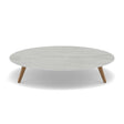 Manutti Torsa Table ø148cm A 30h Hauteur: 30cm Teak natural Céramique Concrete 12mm (5K68) 