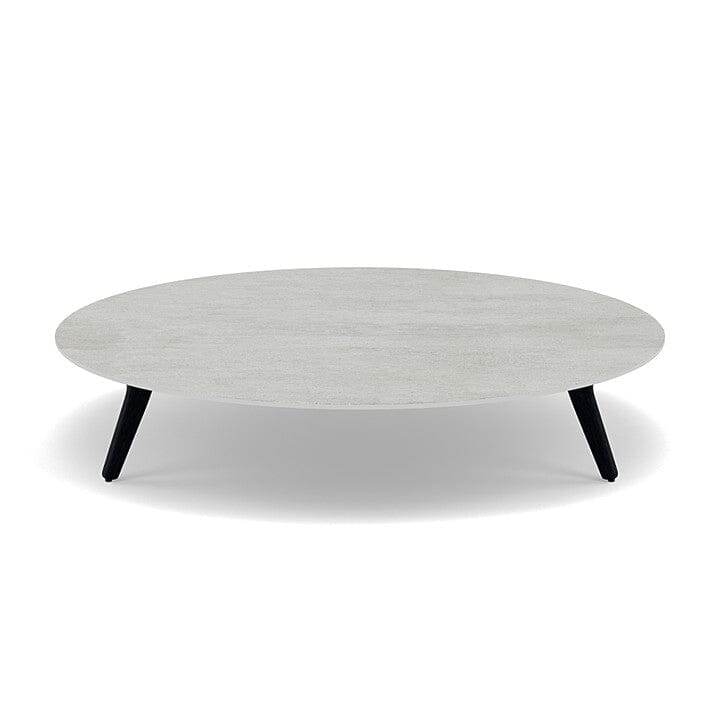 Manutti Torsa Table ø148cm A 30h Hauteur: 30cm Teak nero Céramique Concrete 12mm (5K68) 