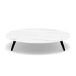 Manutti Torsa Table ø148cm A 30h Hauteur: 30cm Teak nero Céramique Marble White 12mm (5K58) 