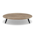 Manutti Torsa Table ø148cm A 30h Hauteur: 30cm Teak nero Céramique Travertin 12mm (5K54) 