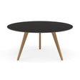 Manutti Torsa Table ø148cm D 75h Hauteur: 75cm Teak natural Céramique Basalt Black 12mm (5K67) 
