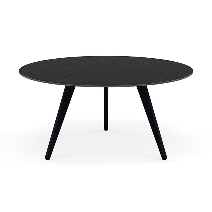 Manutti Torsa Table ø148cm D 75h Hauteur: 75cm Teak nero Céramique Basalt Black 12mm (5K67) 