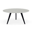Manutti Torsa Table ø148cm D 75h Hauteur: 75cm Teak nero Céramique Concrete 12mm (5K68) 