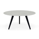 Manutti Torsa Table ø148cm D 75h Hauteur: 75cm Teak nero Céramique Concrete 12mm (5K68) 