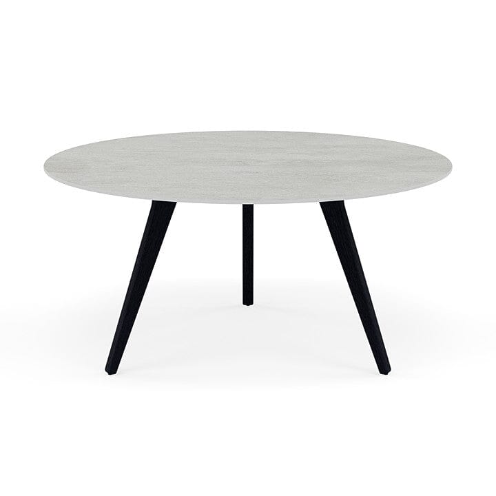 Manutti Torsa Table ø148cm D 75h Hauteur: 75cm Teak nero Céramique Concrete 12mm (5K68) 
