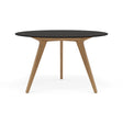 Manutti Torsa Table ø148cm M 90h Hauteur: 90cm Teak natural Céramique Basalt Black 12mm (5K67) 