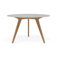 Manutti Torsa Table ø148cm M 90h Hauteur: 90cm Teak natural Céramique Concrete 12mm (5K68) 