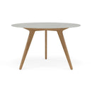 Manutti Torsa Table ø148cm M 90h Hauteur: 90cm Teak natural Céramique Concrete 12mm (5K68) 