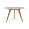 Manutti Torsa Table ø148cm M 90h Hauteur: 90cm Teak natural Céramique Concrete 12mm (5K68) 