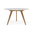 Manutti Torsa Table ø148cm M 90h Hauteur: 90cm Teak natural Céramique Perla 12mm (5K66) 