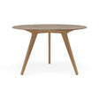 Manutti Torsa Table ø148cm M 90h Hauteur: 90cm Teak natural Céramique Travertin 12mm (5K54) 