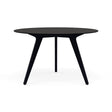 Manutti Torsa Table ø148cm M 90h Hauteur: 90cm Teak nero Céramique Basalt Black 12mm (5K67) 
