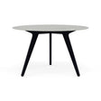 Manutti Torsa Table ø148cm M 90h Hauteur: 90cm Teak nero Céramique Concrete 12mm (5K68) 