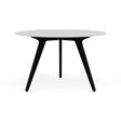 Manutti Torsa Table ø148cm M 90h Hauteur: 90cm Teak nero Céramique Perla 12mm (5K66) 