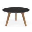 Manutti Torsa Table ø60cm S 35h Hauteur: 35cm Teak natural Céramique Basalt Black 12mm (5K67) 