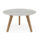 Manutti Torsa Table ø60cm S 35h Hauteur: 35cm Teak natural Céramique Concrete 12mm (5K68) 
