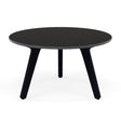 Manutti Torsa Table ø60cm S 35h Hauteur: 35cm Teak nero Céramique Basalt Black 12mm (5K67) 