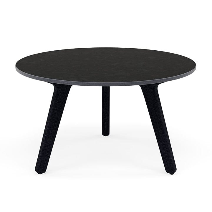 Manutti Torsa Table ø60cm S 35h Hauteur: 35cm Teak nero Céramique Basalt Black 12mm (5K67) 