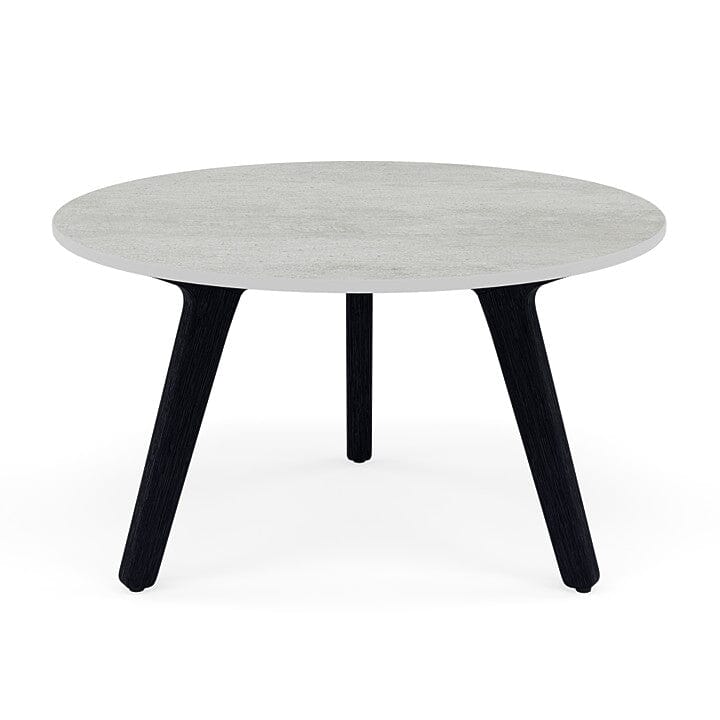 Manutti Torsa Table ø60cm S 35h Hauteur: 35cm Teak nero Céramique Concrete 12mm (5K68) 