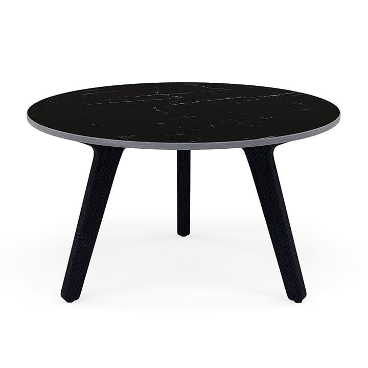 Manutti Torsa Table ø60cm S 35h Hauteur: 35cm Teak nero Céramique Marble Black 12mm (5K59) 