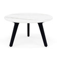 Manutti Torsa Table ø60cm S 35h Hauteur: 35cm Teak nero Céramique Marble White 12mm (5K58) 