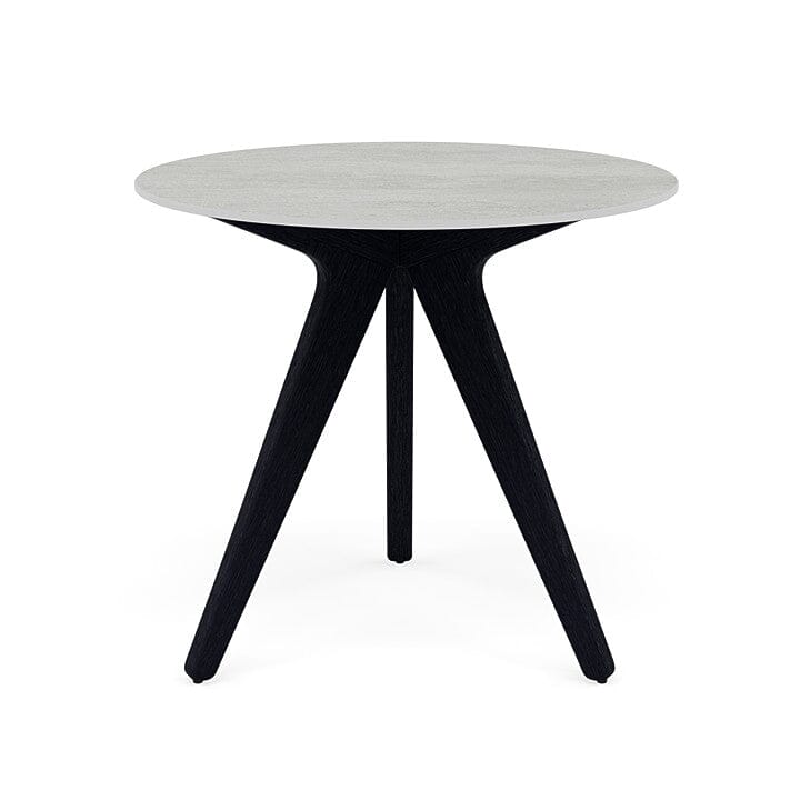 Manutti Torsa Table ø80cm D 75h Hauteur: 75cm Teak nero Céramique Concrete 12mm (5K68) 