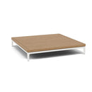 Manutti Zendo Sense Coffee Table 96x96cm H:15cm White AF08 Teak Slates 2H43 