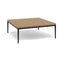 Manutti Zendo Sense Outdoor Coffee Table 96x96cm H:35cm Lava AF10 Teak Slates 2H43 