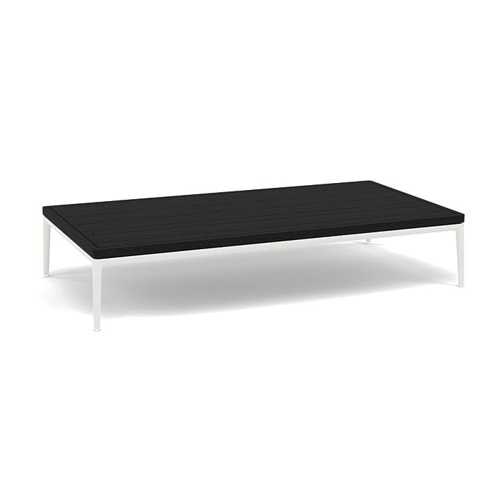 Manutti Zendo Sense Outdoor Side Table 150x80cm H:25cm White AF08 Teak Scuro 2H37 