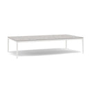 Manutti Zendo Sense Outdoor Side Table 150x80cm H:35cm White AF08 Ceramic Fossil 12mm 5K53 