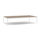 Manutti Zendo Sense Outdoor Side Table 150x80cm H:35cm White AF08 Ceramic Travertin 12mm 5K54 