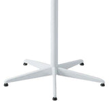 Mazuvo Deluxe Pied bistro rabattable 5 branches H:72cm Galvanisé Thermolaqué Blanc 