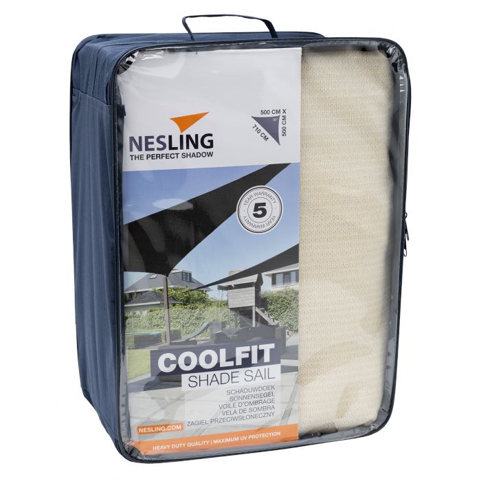 Nesling Coolfit Voile d'ombrage Triangulaire 90° 5m White 