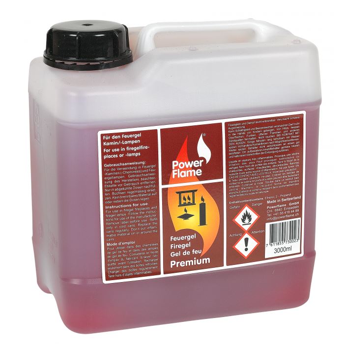 PowerFlame Fire Gel Premium 3L - Brennspiritus für Kamine - 3 Liter ...