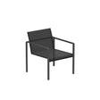 Royal Botania Alura ALR77T Fauteuil bas Lounge empilable Laqué Black A - Toile Black ZU 